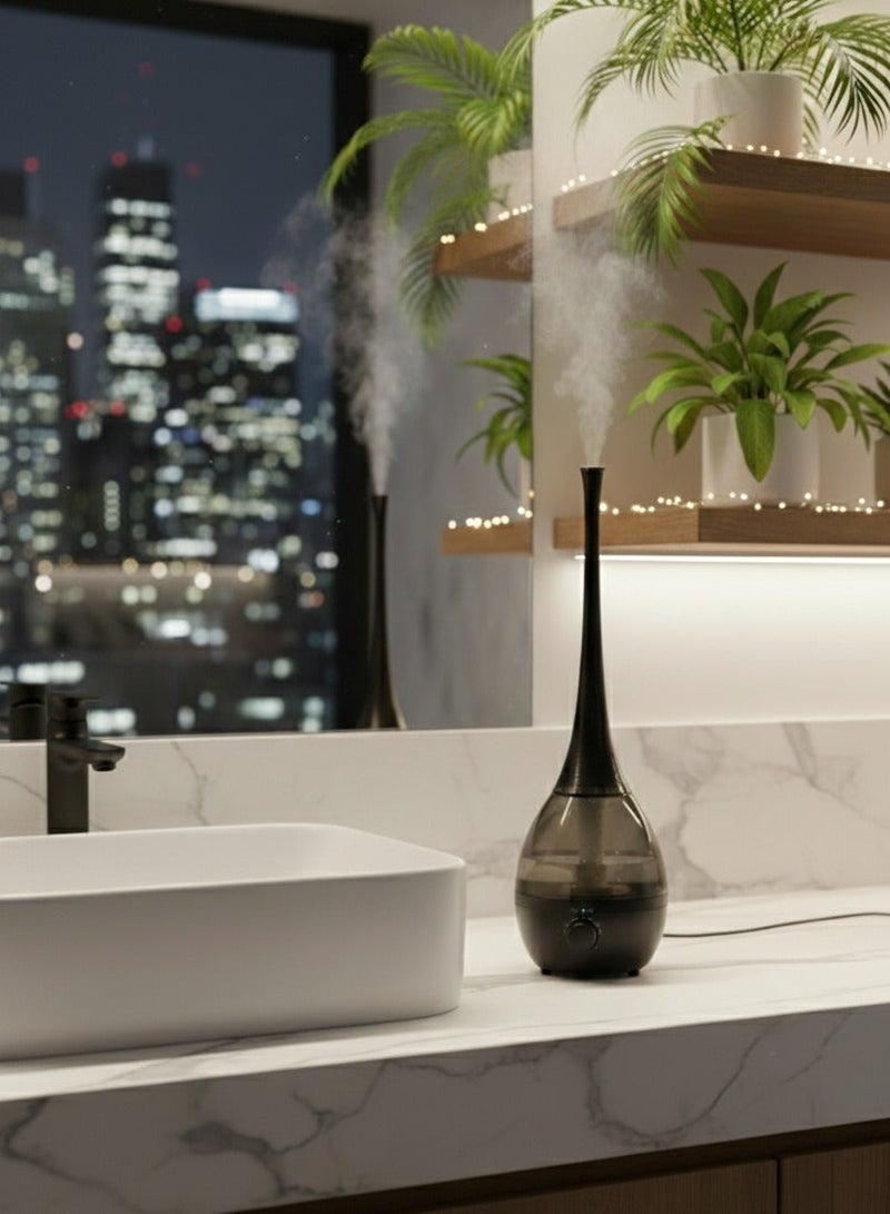 فواحه عطرية وجهاز ترطيب الهواء بالموجات فوق الصوتية مع 7 إضاءت مختلفه عمود مكون من ثلاث قطع للتصغير، حجم مميز الغرفه والمكتب والرسيبشن وغرفة المعيشة 3 لتر - Image 3